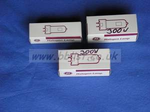 3 Bulbs 300w 240v Halogen