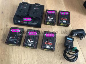5 Paglink v-mount batteries + 2 chargers