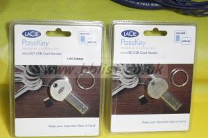 Two (2) LACIE microSD to USB pass key 