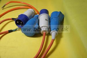 Four (4) 2 pairs of 32A Ceeform connectors male / female