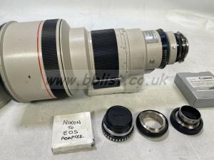 Canon FD 400mm F2.8 PL, Nikon, EOS and B4 mounts with flight