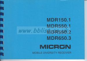 Micron MDR 150.1 550.1 550.2 650.3 Radio Ric Receiver Manual