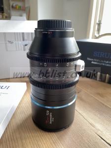 Sirui 75mm T2.9 1.6X Full-Frame Anamorphic Lens. E-mount. 