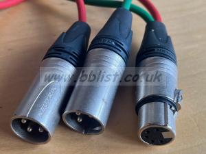 5 Pin (F) XLR to 2x 3 Pin (M) XLR cable.