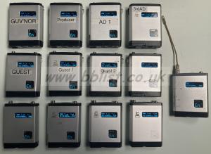 Complete IEM system with 12 receivers 606 - 631MHz
