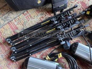 Dedolight 2x DLED4-D & 1xDLH 4  A Lovely 3-point Lighting Ki Dedolight Stands