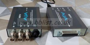 2x AJA HD10AMA HDSDI/Analog Audio Embed/Disembed Converters 