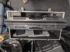 2xLG 32" Monitors in wheeled padded road case-No remote 