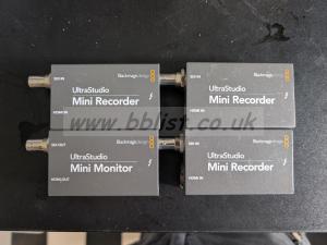Blackmagic Ultrastudio Mini Recorders (3x) and Monitor (1x)