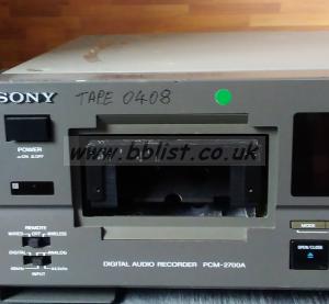 Sony  PCM-2700A DAT Recorder 