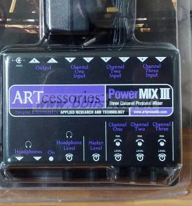 ART PowerMIX III 3-Channel Personal Stereo Mixer (Brand New 