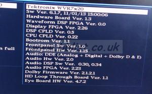 Tektronix WVR-7120 HDSDI Waveform/Vectorscope/Eye options 