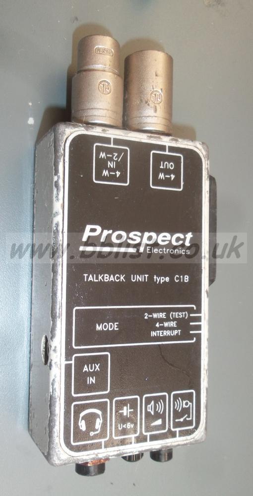 Prospect C1B 4-Wire Talkback Unit Prospect C1B 4-Wire Talkback Unit