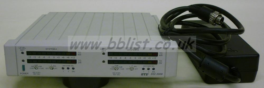 RTS DSI 2008 Digital System Interface 4-Wire to 2-Wire