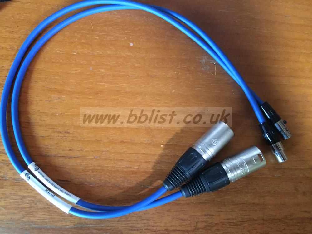 Sound Devices XL-2 Cables x 2 (TA3-F to XLR-M)