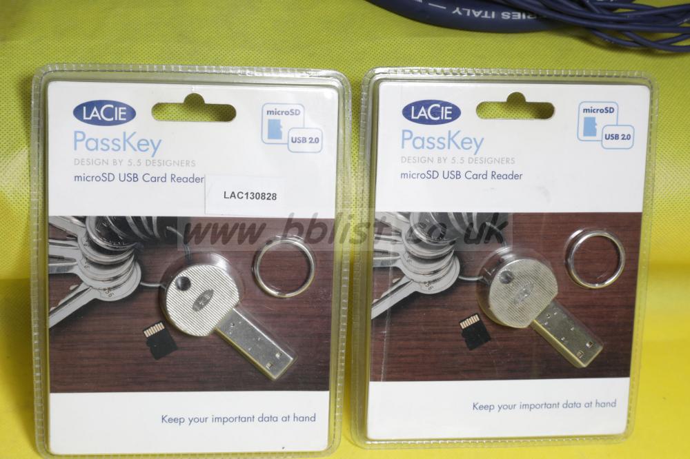 Two (2) LACIE microSD to USB pass key