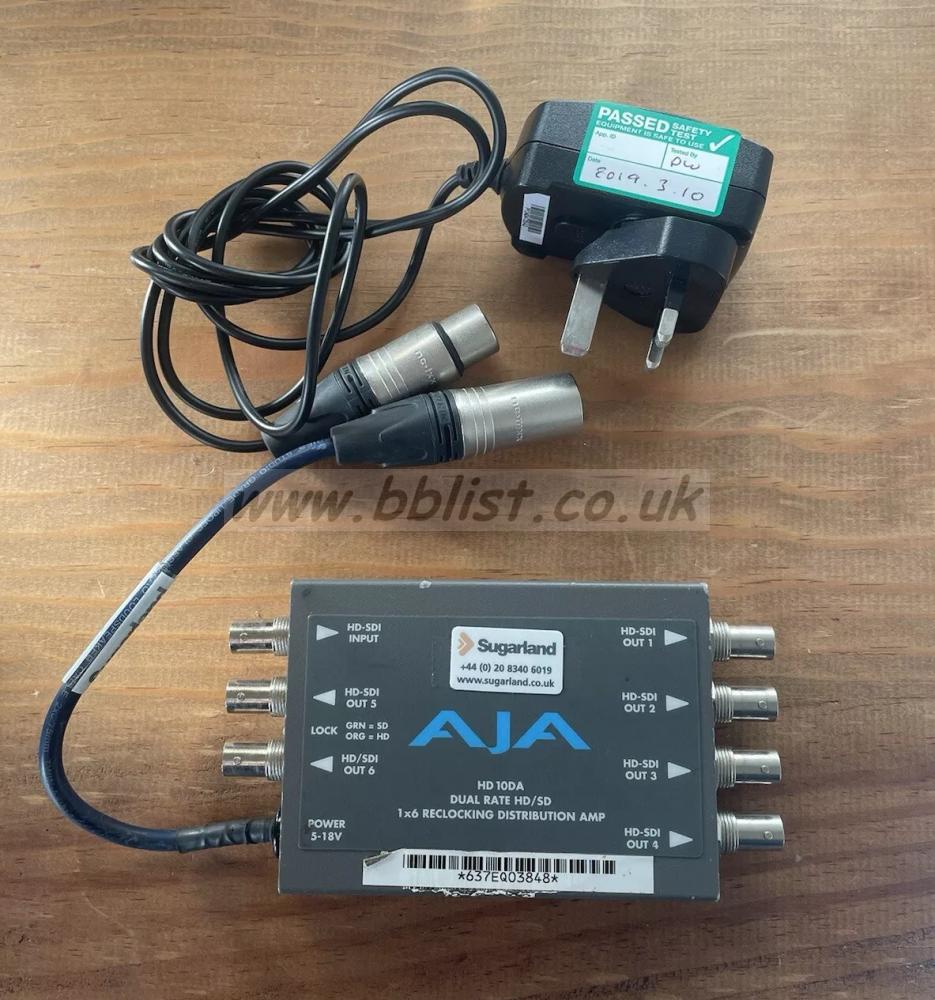 AJA HD10DA 1x6 HD/SDI Dual Rate Distribution Amplifier