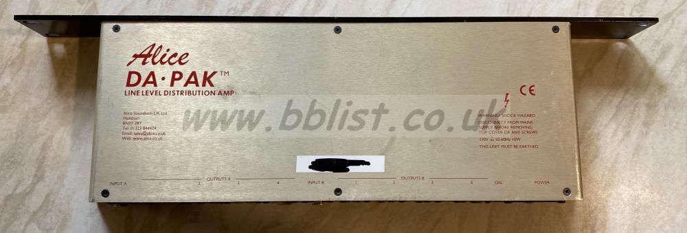 Alice DA-PAK Audio Line-level Distribution Amp