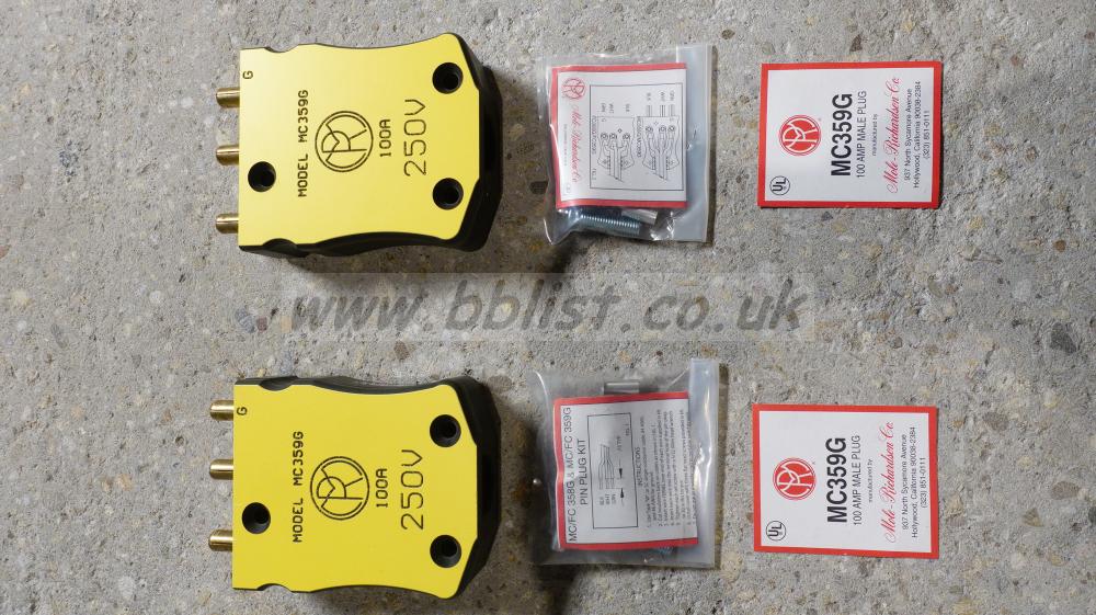 Mole Richardson BATES 100A connector pair (2 set)