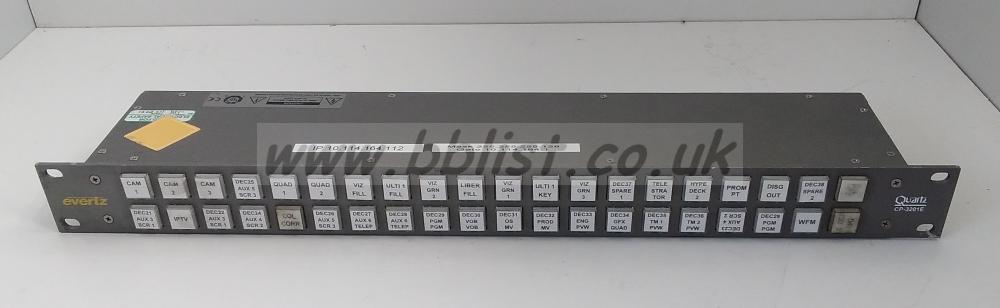 Evertz CP-3201E Router Control Panel For 3G/HD Systems