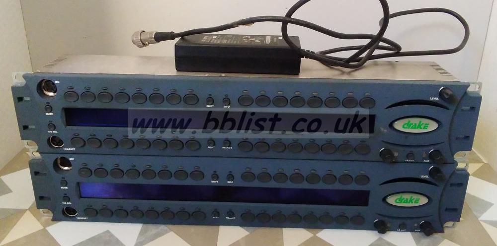 2x Drake/Clearcom PD-4224RBL 2u Intercom Panels