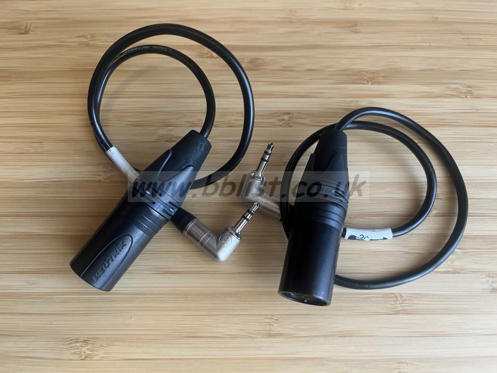 Tentacle 3.5mm Jack to XLR cables x2