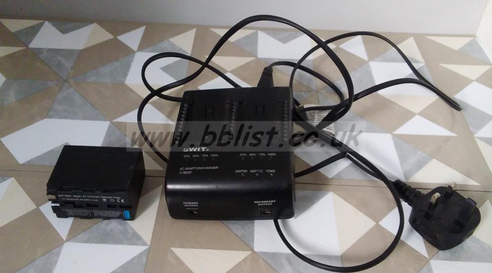 Swit S-3602F 2-ch SONY NP-F Charger and Adaptor+ Battery