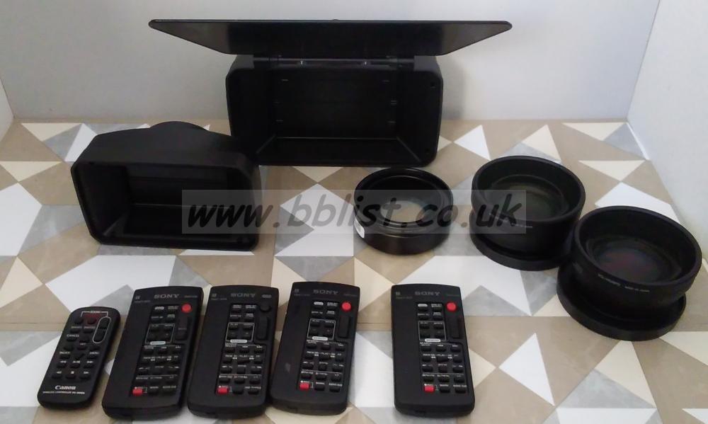 Lot of Remote,Hoods,Wide angles for  Sony DSR cameras
