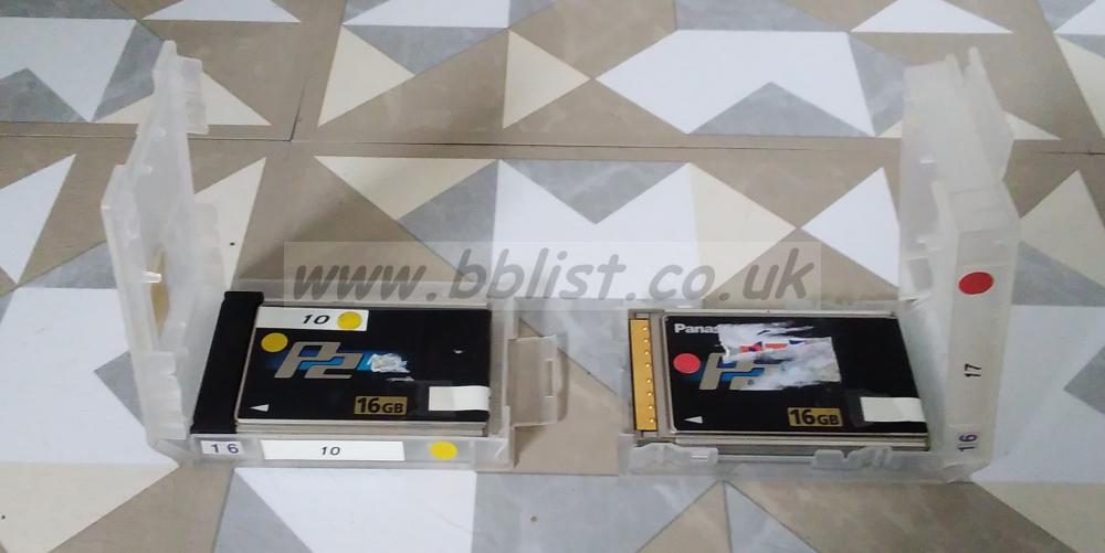 2x Panasonic P2 16 GB Memory Cards (AJ-P2C016RG)