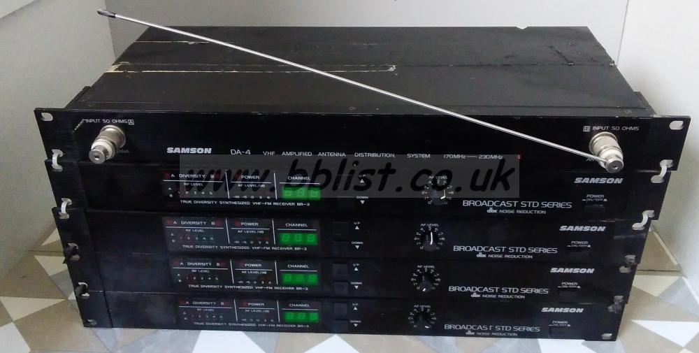 5x Samson BR-3 True Diversity Synthesized Receivers+ DA)