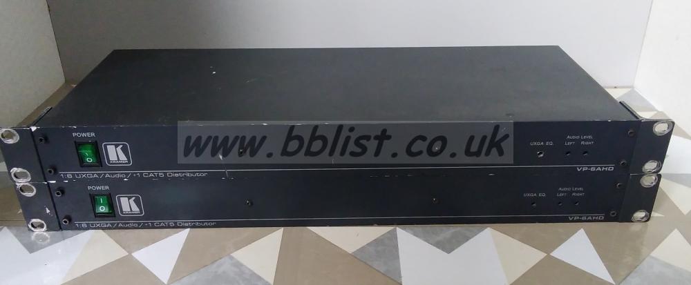 2x Kramer 1:6 UXGA AUDIO +1 CAT5 Distributor (VP-6AHD)
