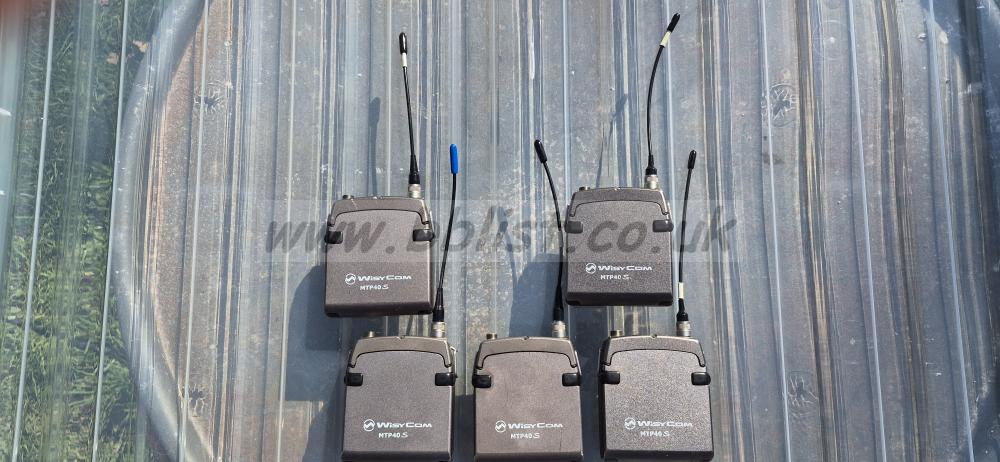 5x Wisycom MTP40S Radio Mic Transmitters