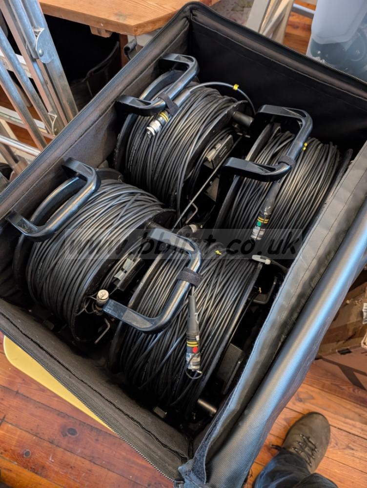 Four Fieldcast 200m Single Mode 2Core Fiber Cable