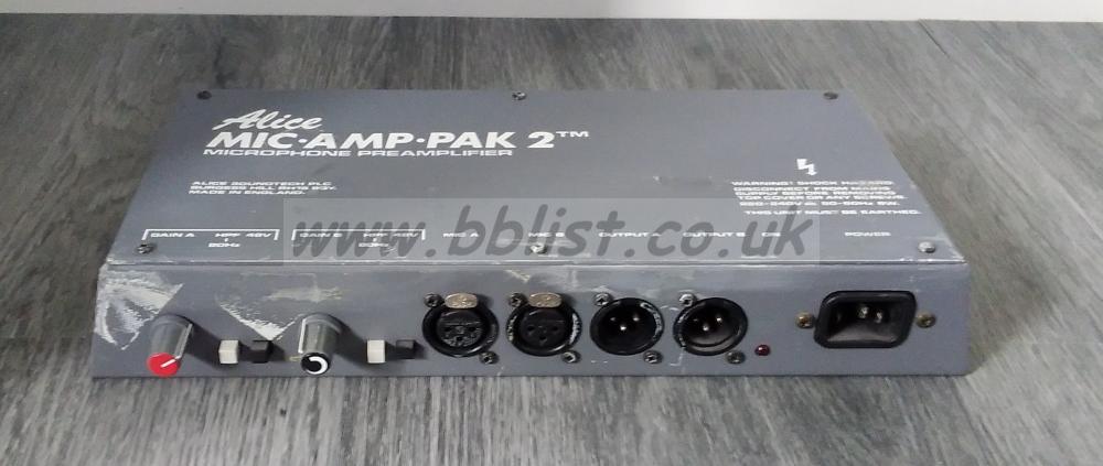 ALICE MICAMP-PAK2  (2 channel Mic Pre-Amp)