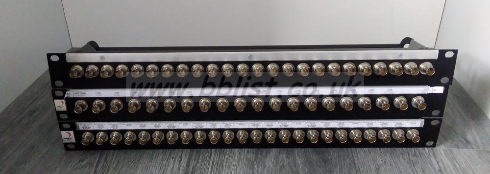 3x Argosy 1u Back 3G/UHD BNC-BNC 24way Patch Panels