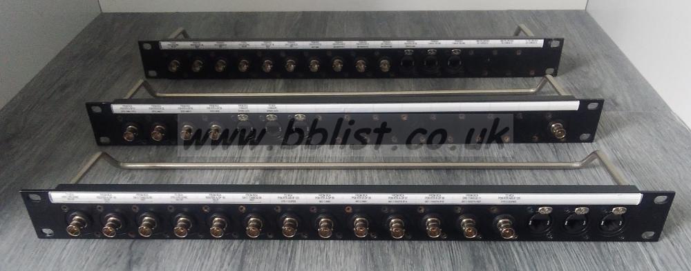 3x Canford Audio BNC-BNC/RJ45-RJ-45  Patch Panels