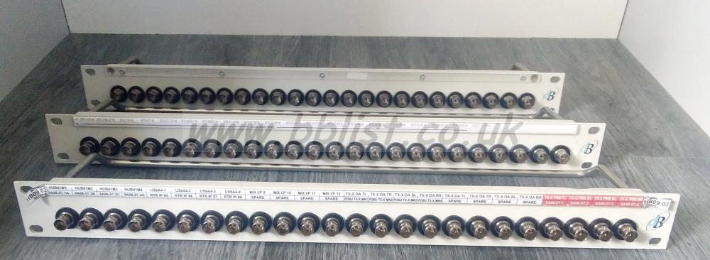 3x DB Broadcast UHD/3G BNC-BNC 24 way Patch Panels