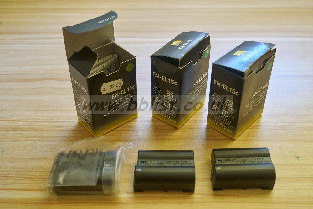 Nikon EN-EL15c batteries x 3