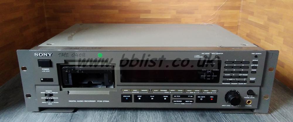 Sony  PCM-2700A DAT Recorder