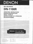 Denon DN-1100R MD Mini Disc Recorder User Manual