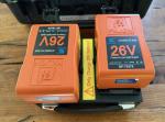 2x WESTCOTT 26v V-LOCK BATTS & CHARGER